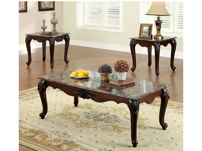 Dark Cherry 3 Piece Table Set A52967