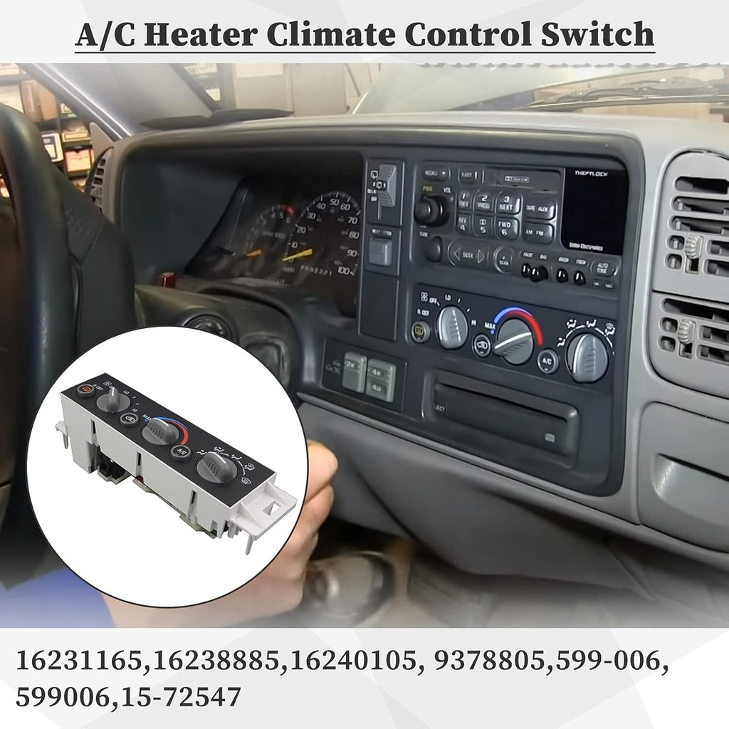 A/C Heater Climate Control Panel with Rear Defogger, Pack of 2 U2407