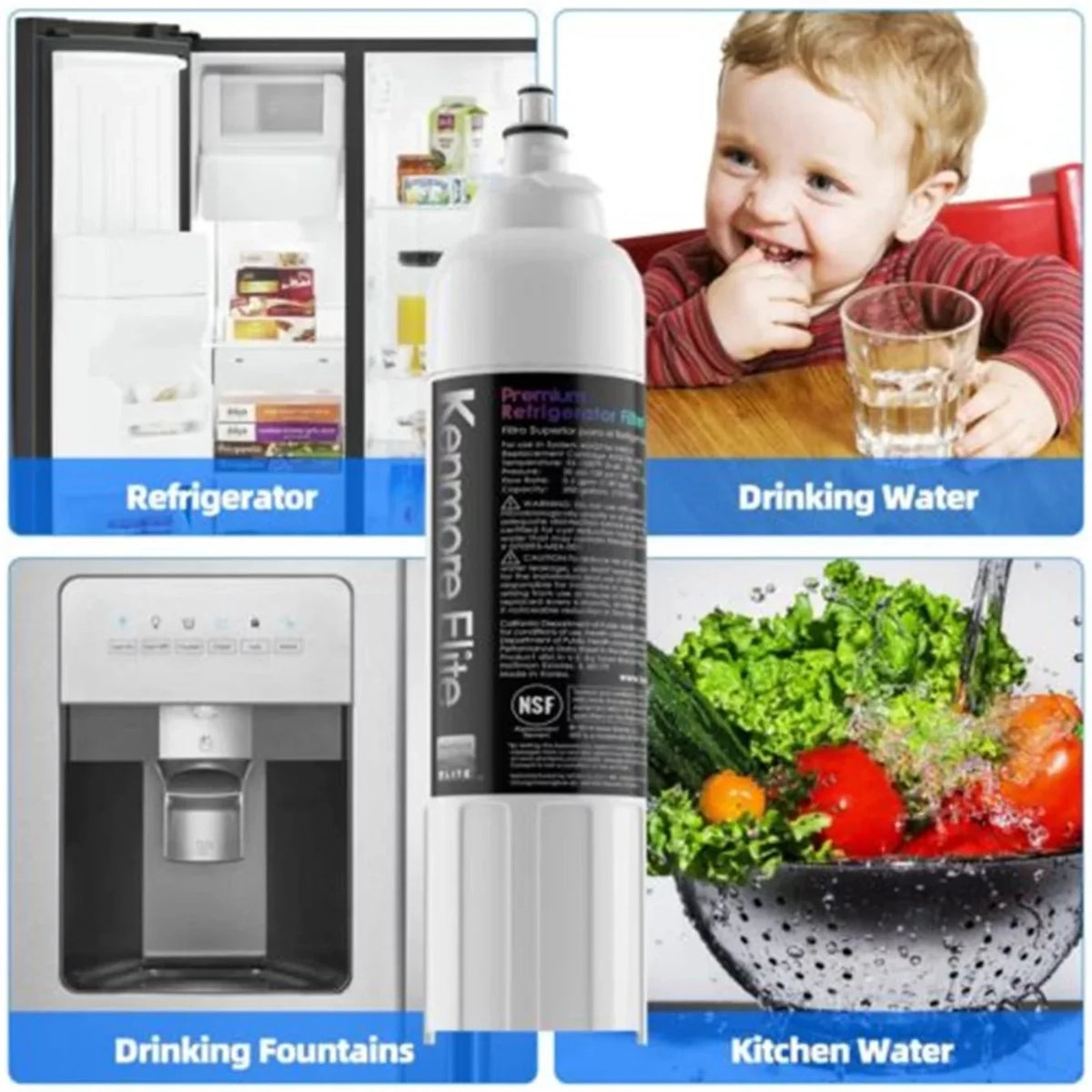 3 Pack Refrigerator Water Filter J89789