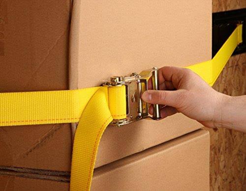 2 x 12 Heavy Duty Yellow Polyester Ratcheting Straps Y91959