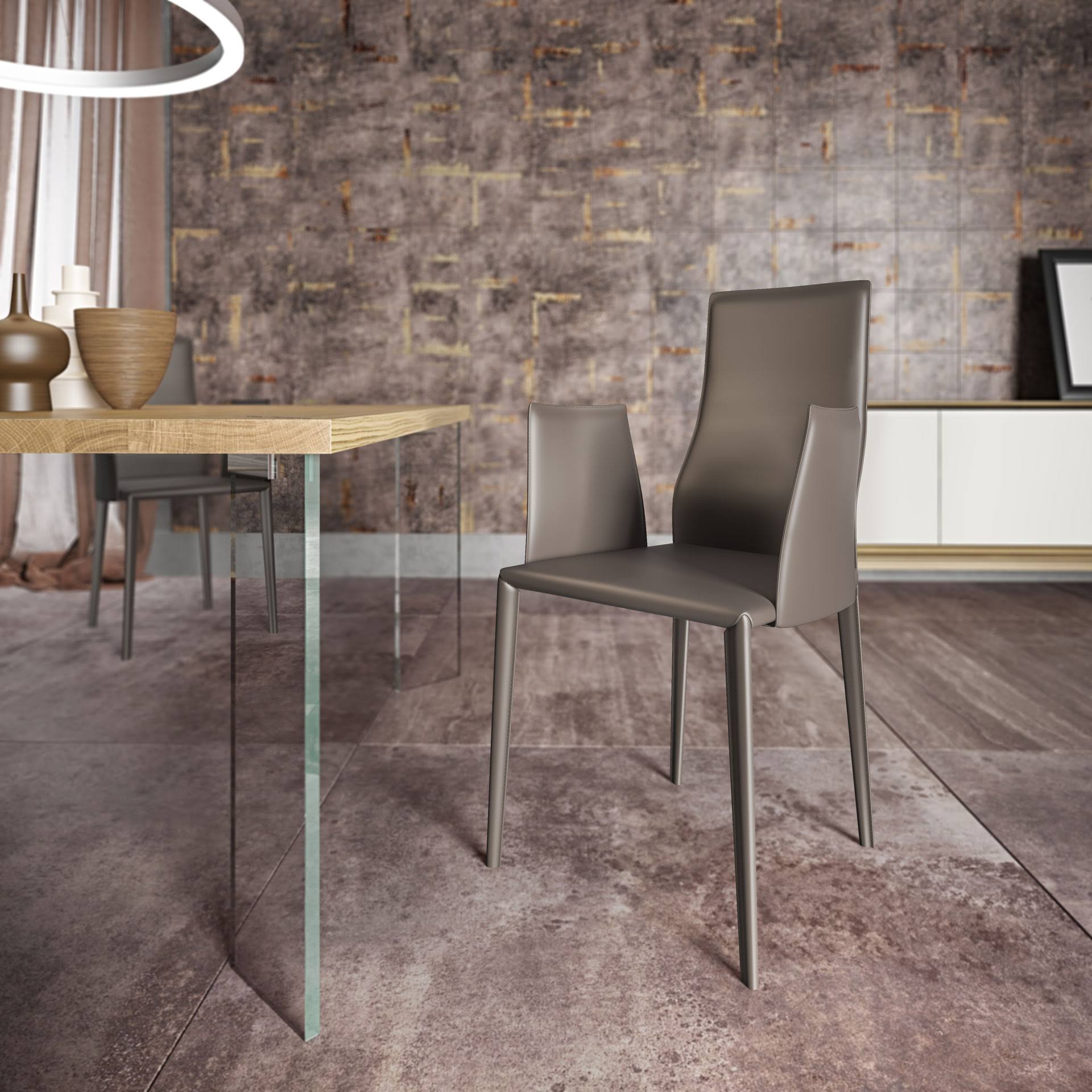 Reclaimed Dove Gray Dining Chair E7677