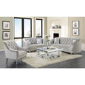 Grey Tufted Loveseat J88912