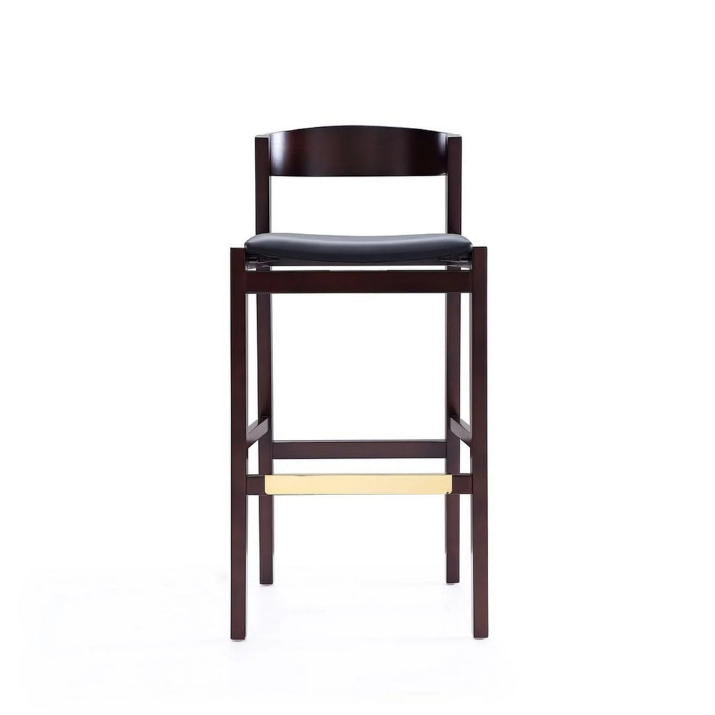 Black Faux Leather Barstool S8140