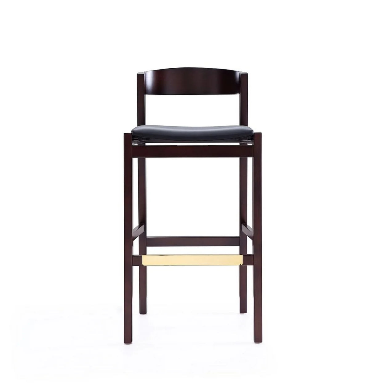 Black Faux Leather Barstool S8140