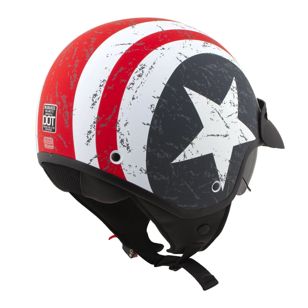 Large Open Face Motorcycle Helmet J913