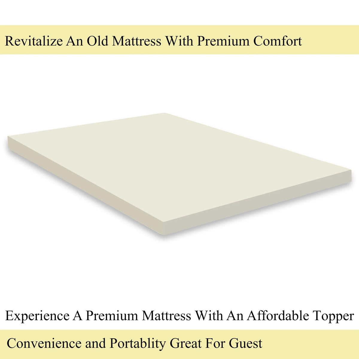 2" High Density Foam Mattress Topper X135