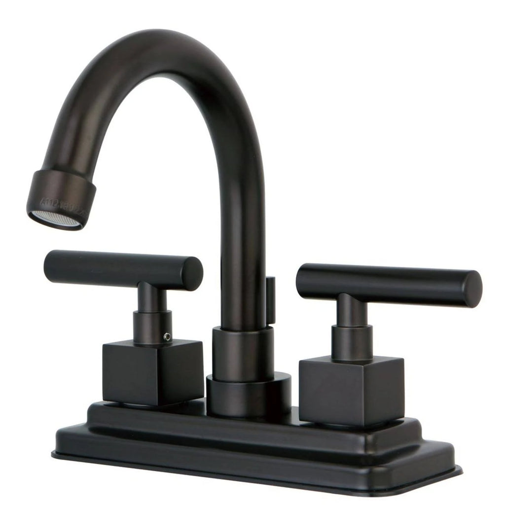 Oil Rubbed Bronze 4-Inch Centerset Lavatory Faucet with Brass Pop-Up B1862