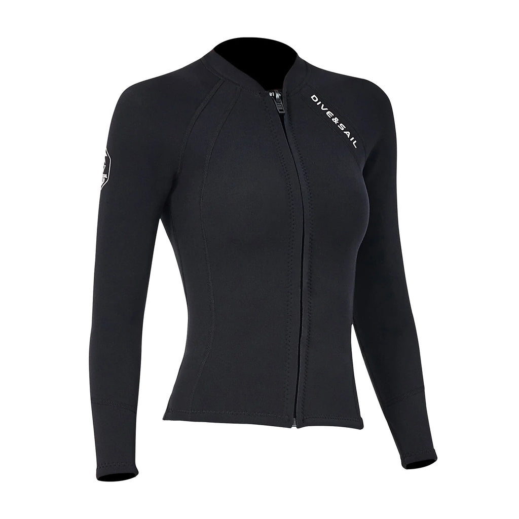 2mm Neoprene Front Zipper Wetsuits Jacket Long Sleeves V9009