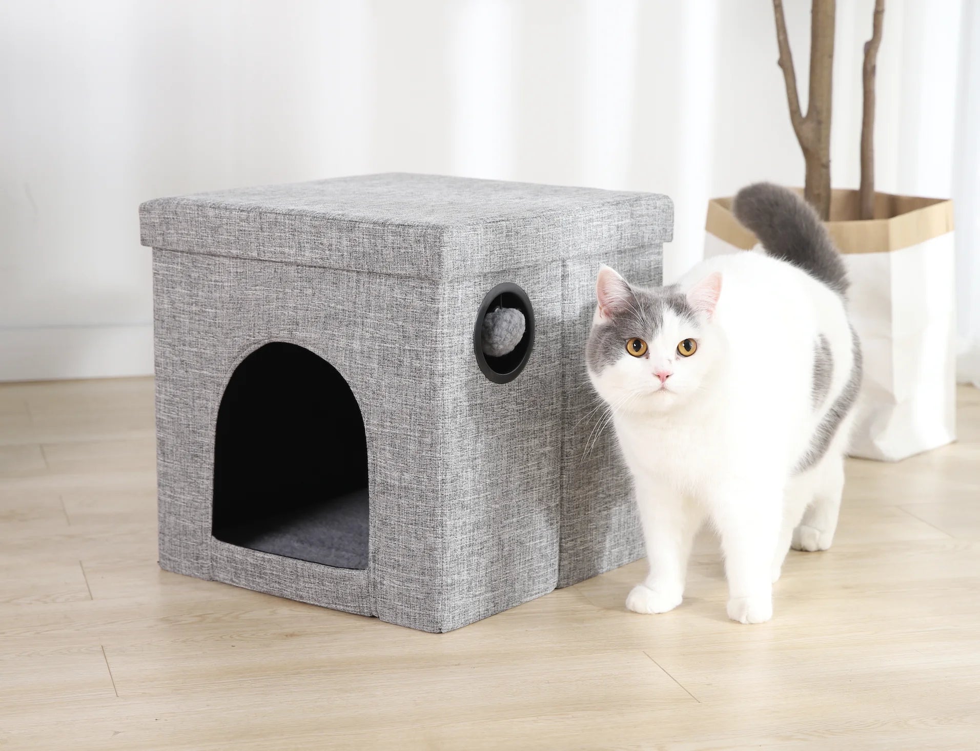 Gray 15" Cat Cube Condo X164915