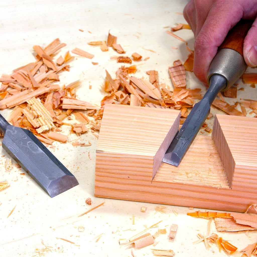 6-piece Japanese Wood Chisel Set with Red Oak Handle S9894