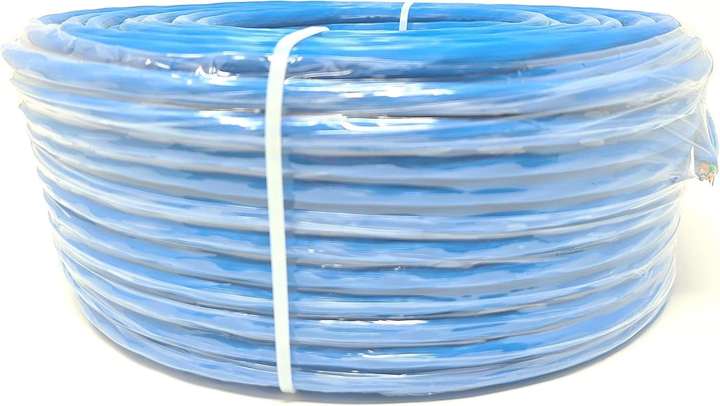 250 Feet CAT 6A Solid STP Bulk Ethernet Cable Blue M98321