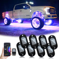 8 Pods RGB LED Rock Lights with APP Control, IP68 Waterproof, Pack of 2 V207903