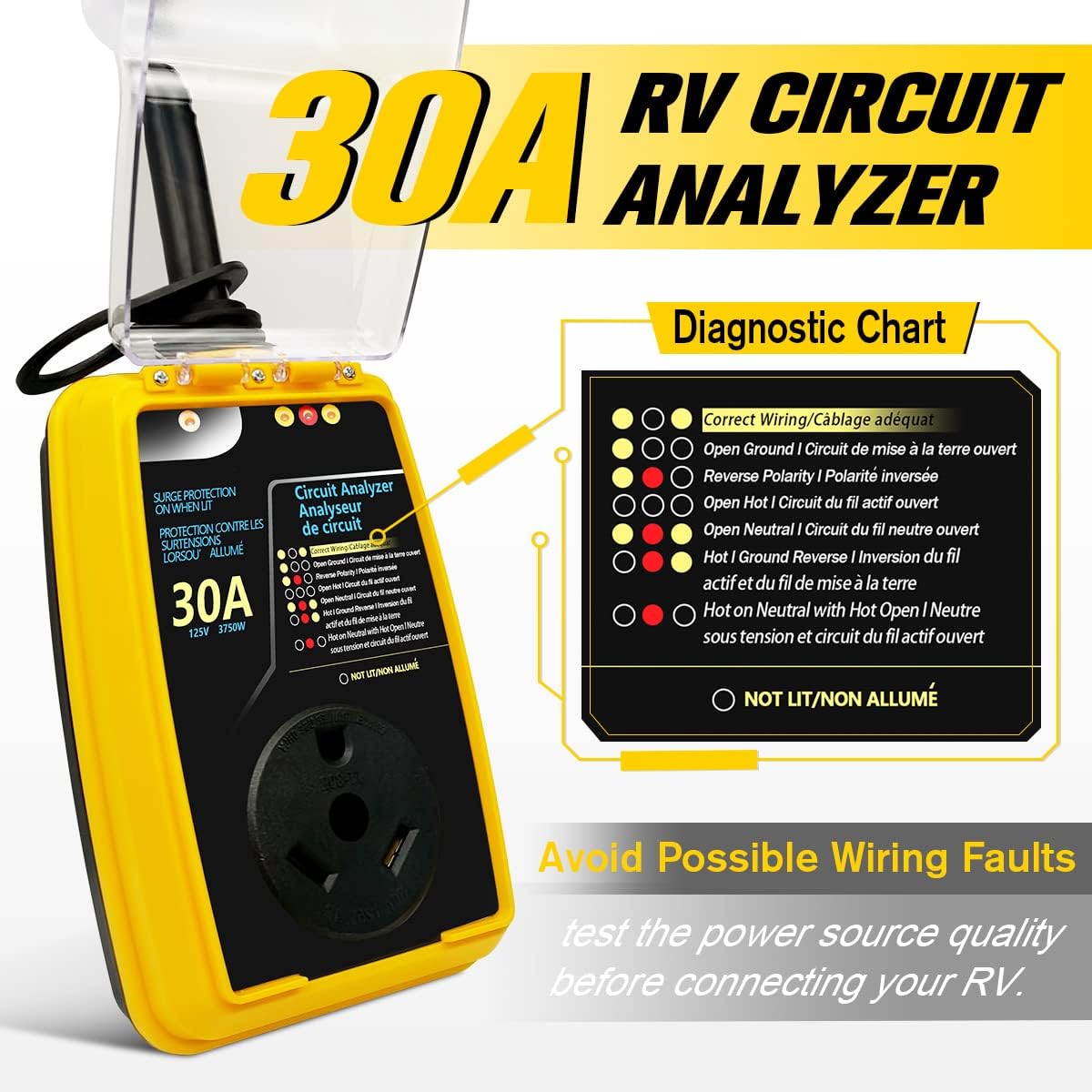 30 Amp Surge Protector with Waterproof Cover S7708