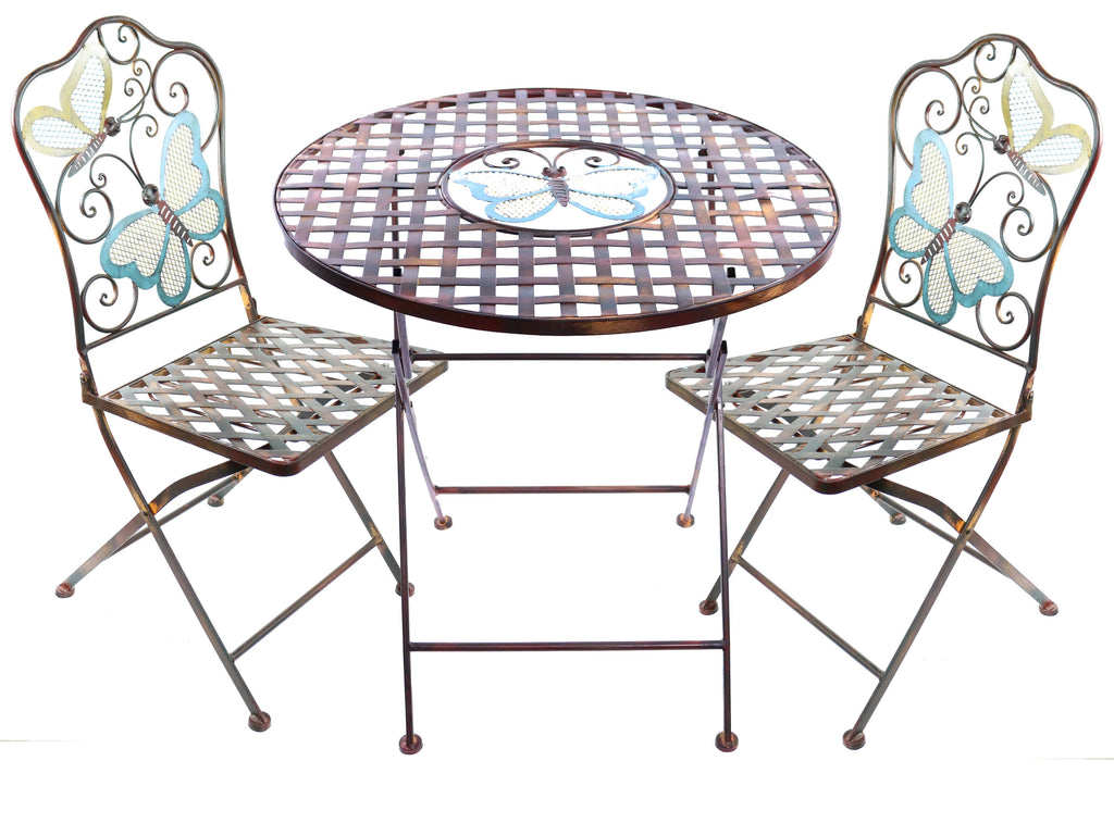 Alpine Butterfly Table and Two Chairs Bistro Set L4236