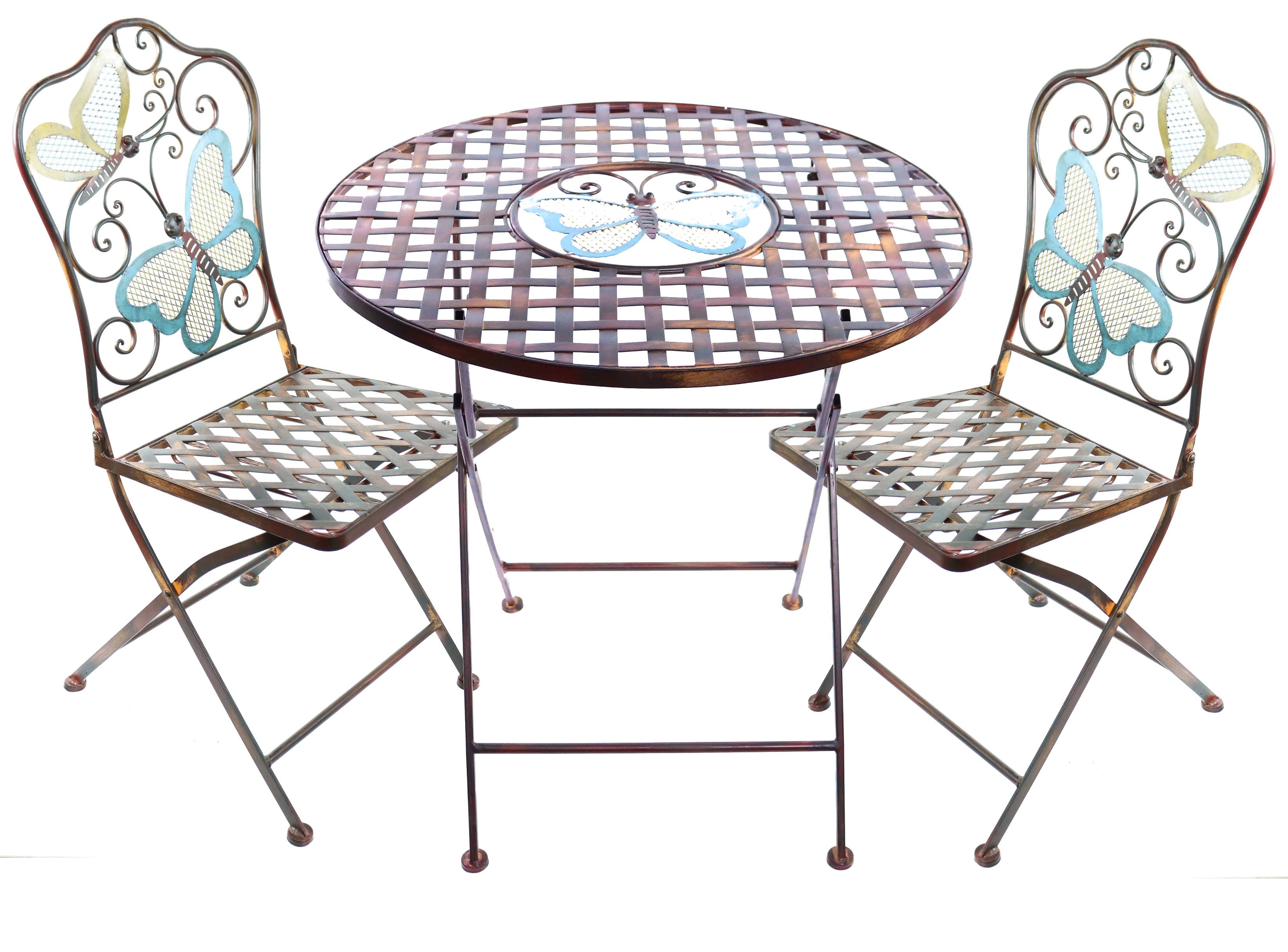 Alpine Butterfly Table and Two Chairs Bistro Set L4236