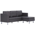 Gray Faux Leather Sectional Sofa Z57150