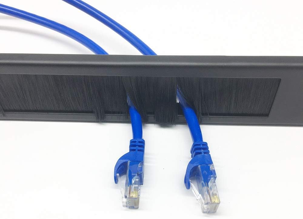 5 Pack 1U Horizontal Brush Cable Manager for 19 Inch Server Rack D1858