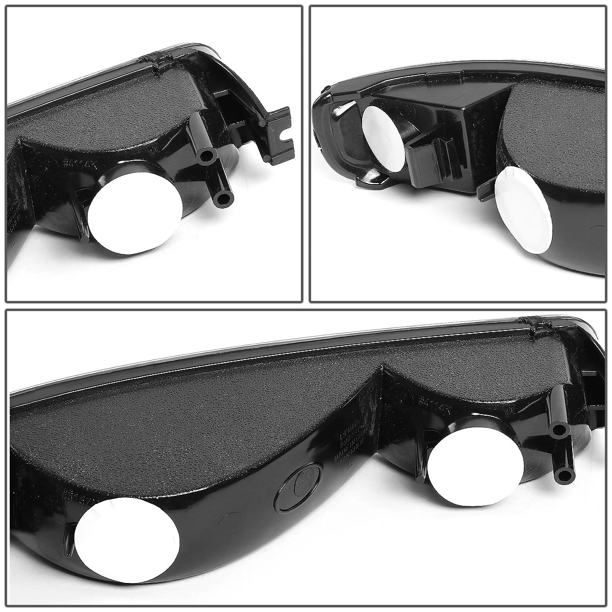 Black Housing Headlight and Amber Corner Bumper Lamps F7923