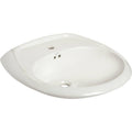 White Vitreous China Pedestal Bathroom Sink D754