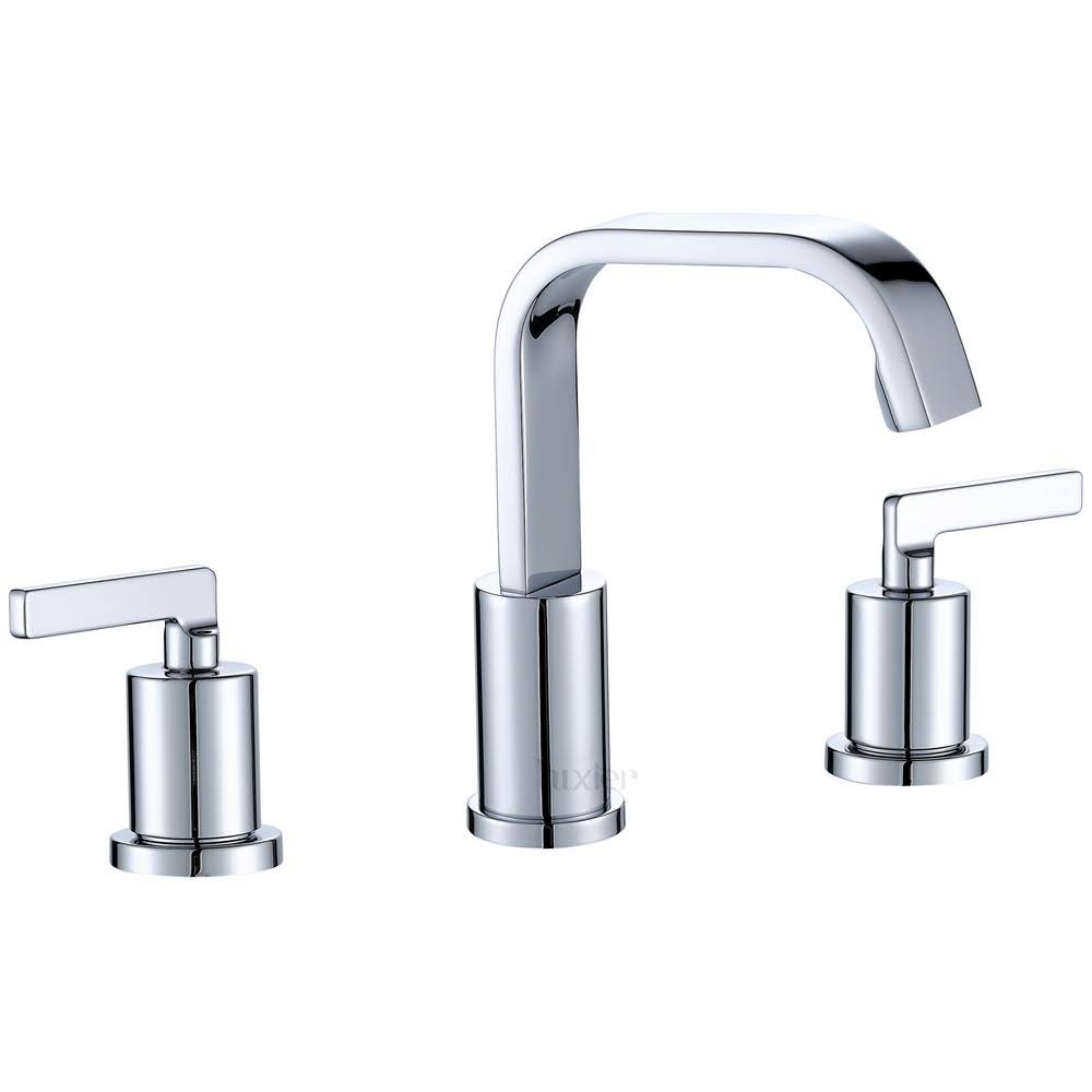 Chrome 2-Handle Bathroom Faucet with Pop-Up Drain B728