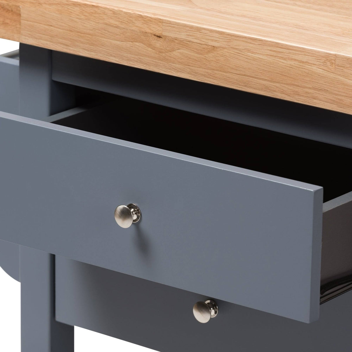 Grey Wood Kitchen Cart U9721