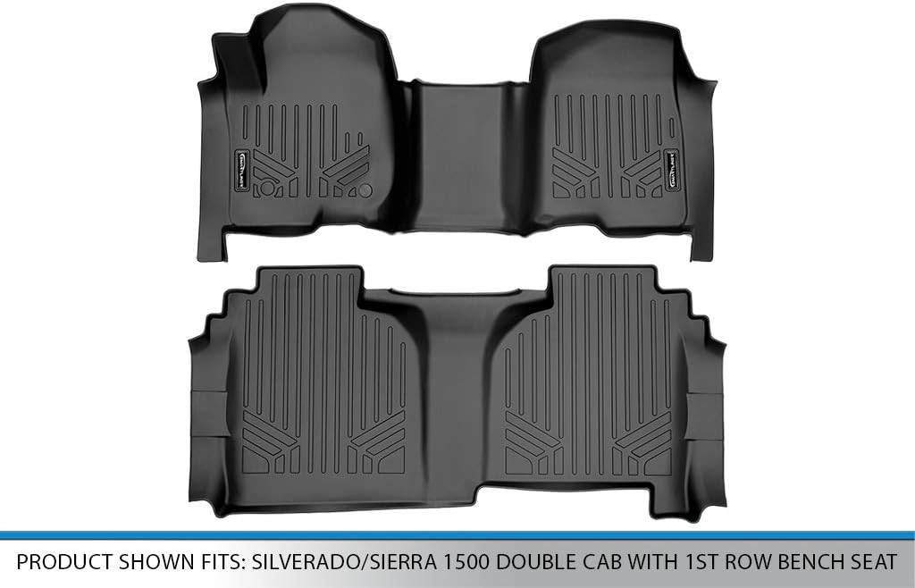 Custom Fit Floor Mats 2 Row Liner Set Black V9013