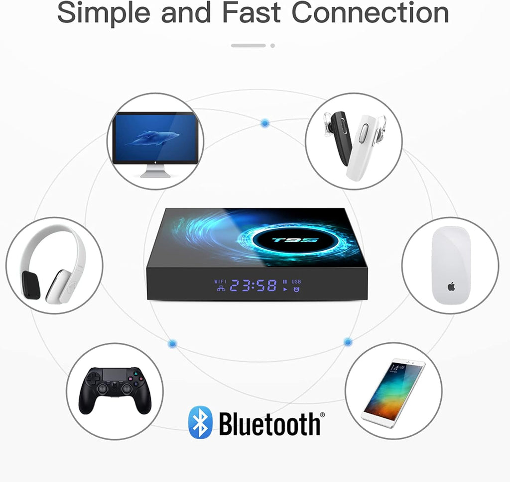 Android 10.0 TV Box 4GB Ram 32GB ROM Quad-Core 4K Ultra HD H.265 Pack of 2 A48225