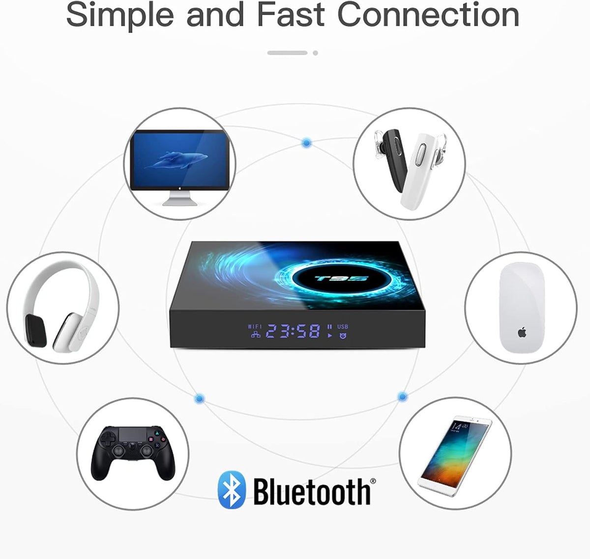 Android 10.0 TV Box 4GB Ram 32GB ROM Quad-Core 4K Ultra HD H.265 Pack of 2 A48225