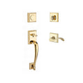 Polished Brass Full Dummy Handleset with Curve Lever K332652