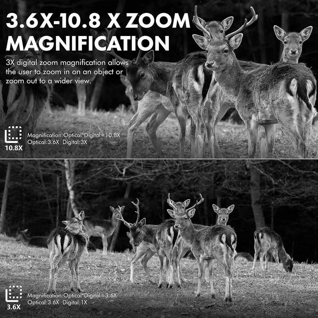 2297ft/700m Digital Night Vision Binoculars 1080P Infrared Night Vision Goggles with 64G Card F86607