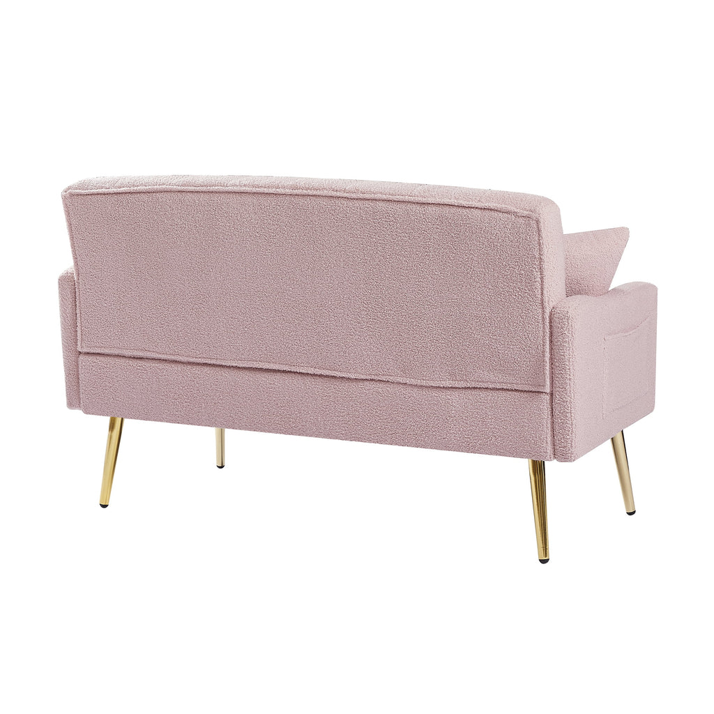 PINK TEDDY FABRIC 2 SEATER SOFA N1129