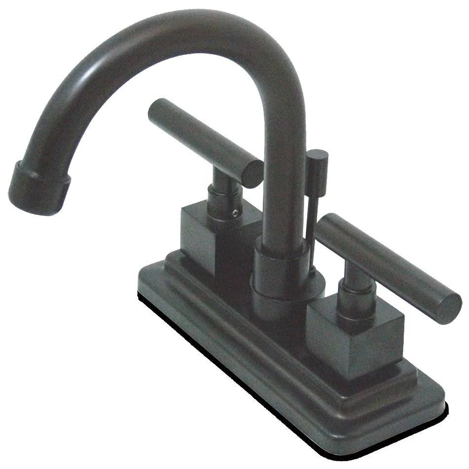 Oil Rubbed Bronze 4-Inch Centerset Lavatory Faucet with Brass Pop-Up B1862
