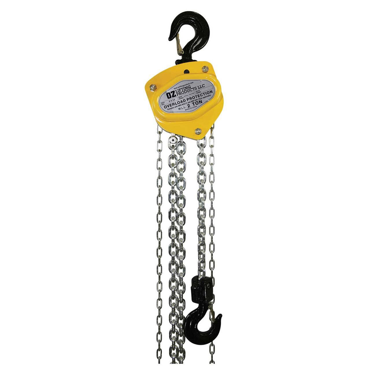 2-Ton Capacity 10ft. Lift Manual Chain Hoist W814