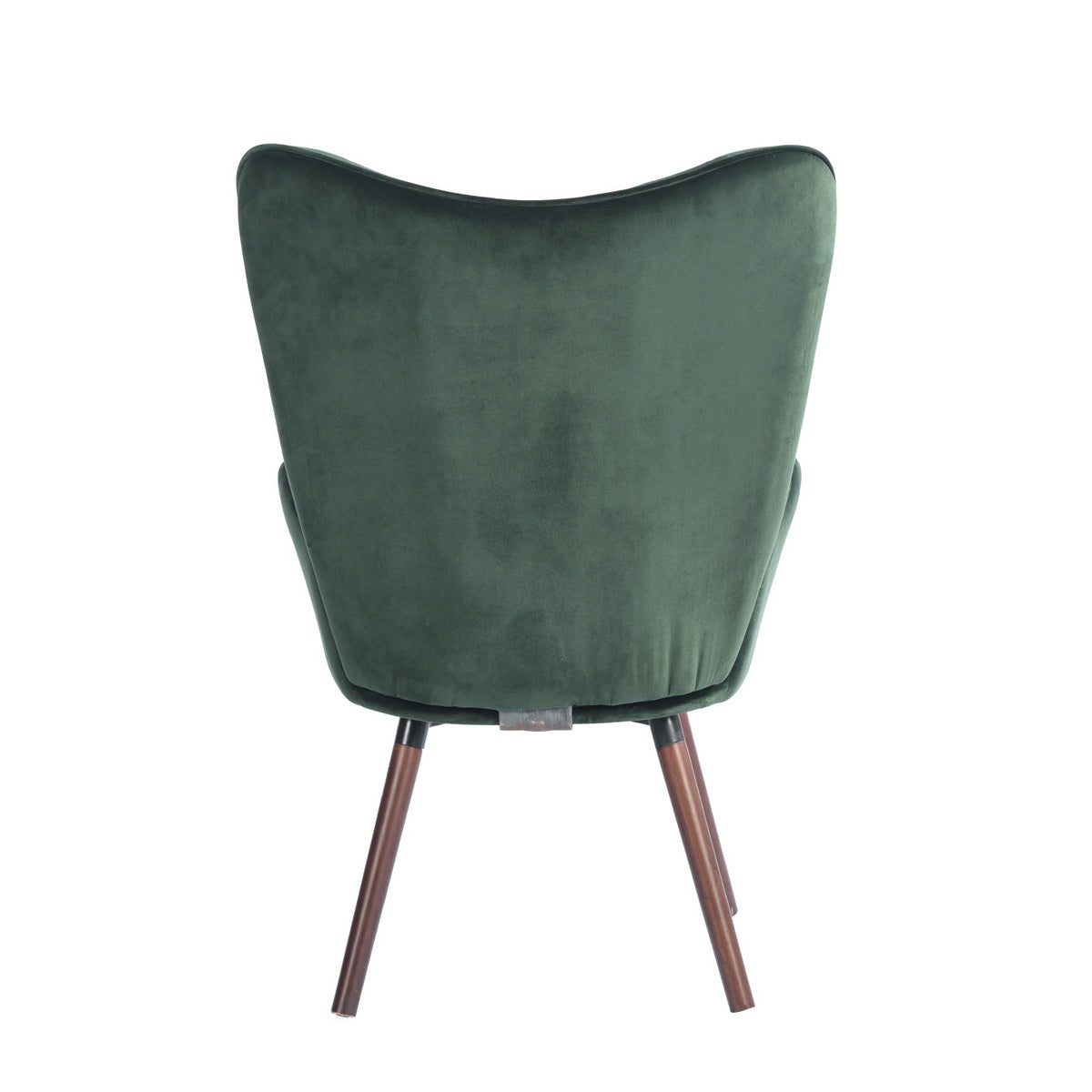 Green Velvet Wingback Accent Chair with Tufted Backrest X414