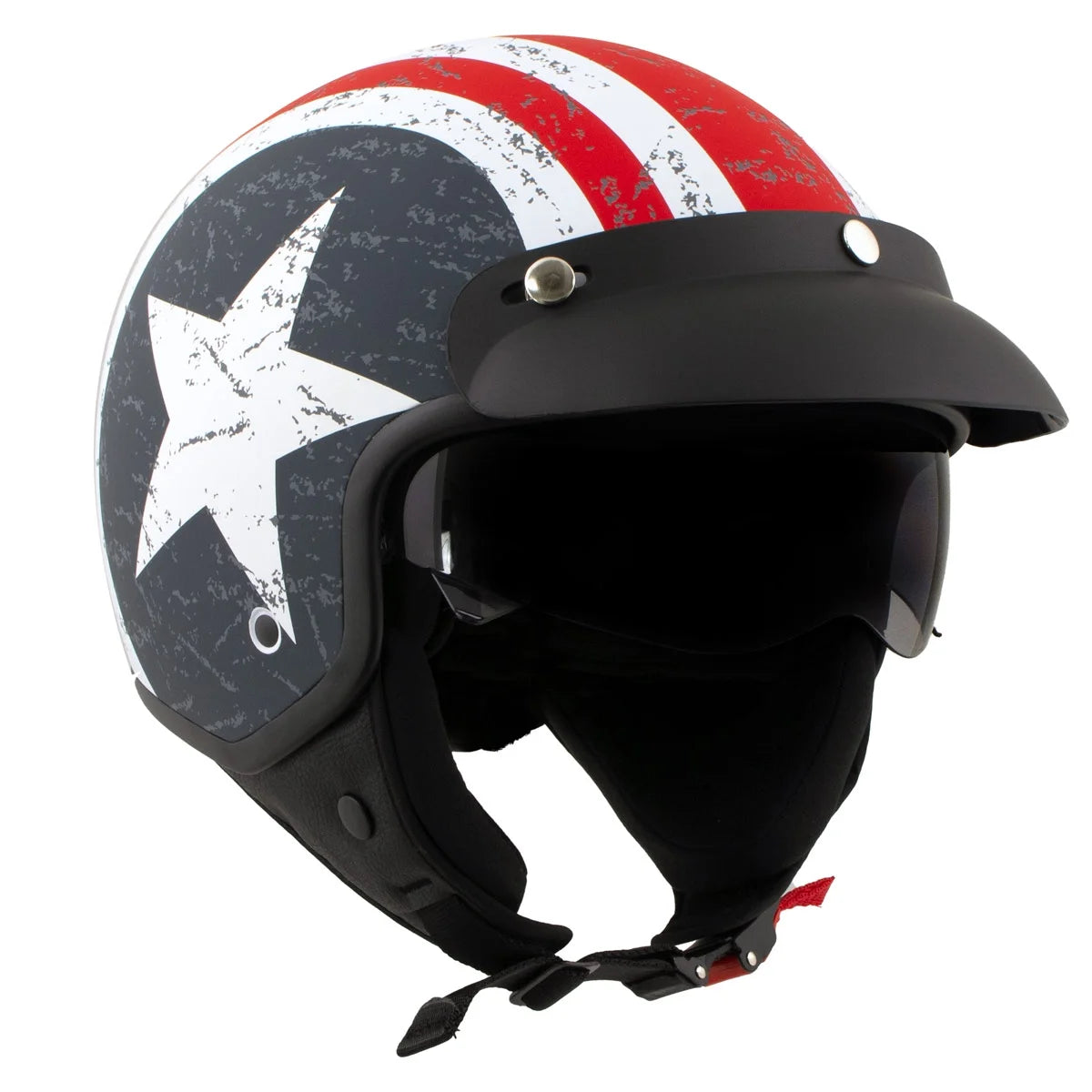 Large Open Face Motorcycle Helmet J913