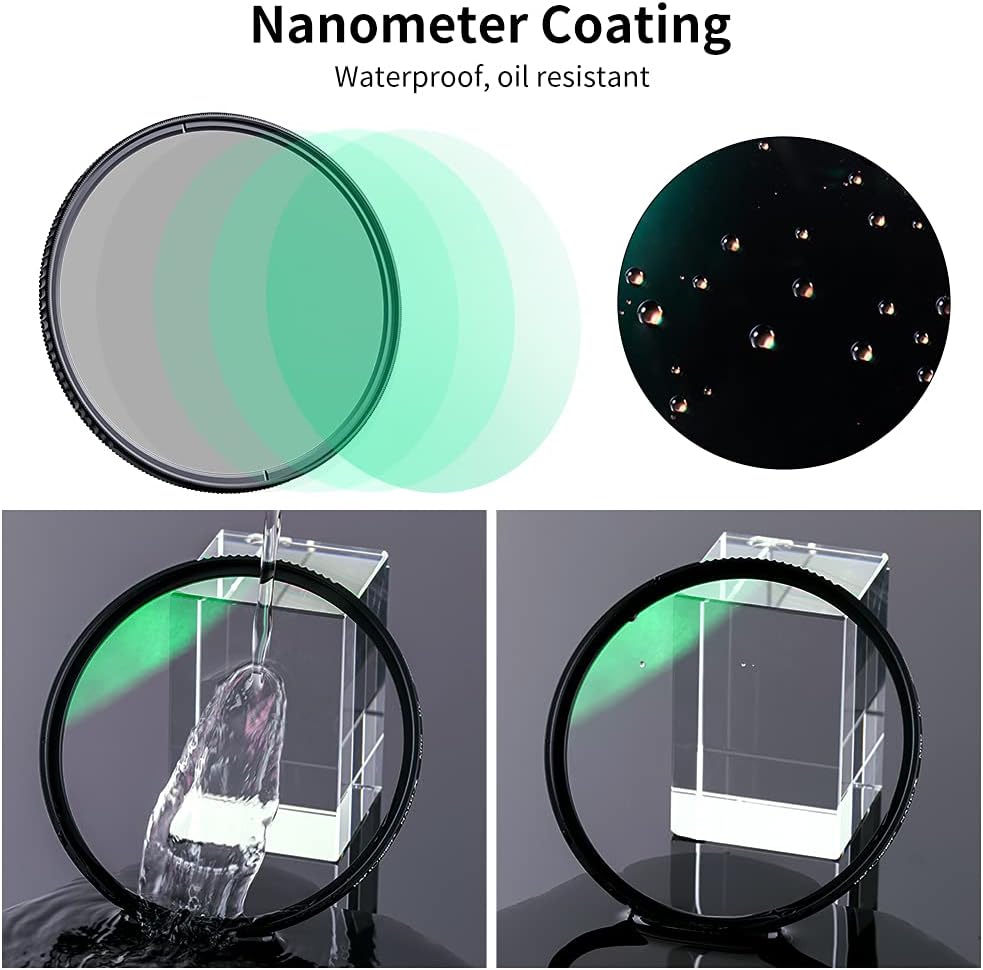 82mm Circular Polarizers Filter & MC UV Protection Filter Kit (2 pcs) with Lens Cap, 28 Multi-Layer Coatings P7950