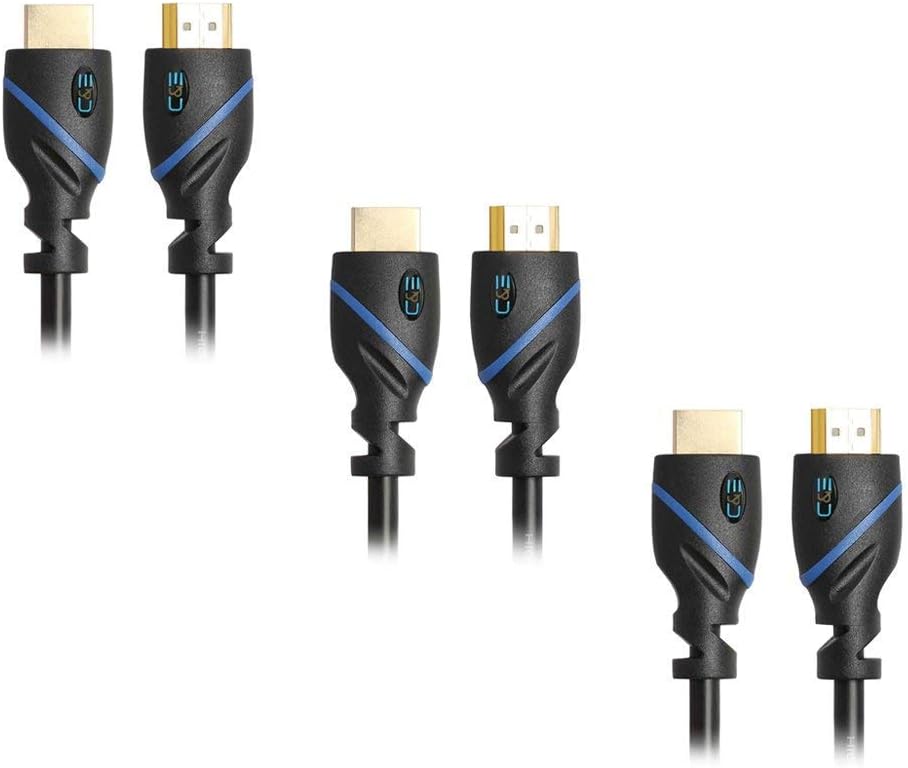 75 FT High Speed HDMI Cable Male to Male with Ethernet Black, Pack of 2 E744304