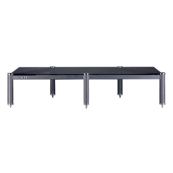 Frosted Glass Shelf with Black Poles O4667
