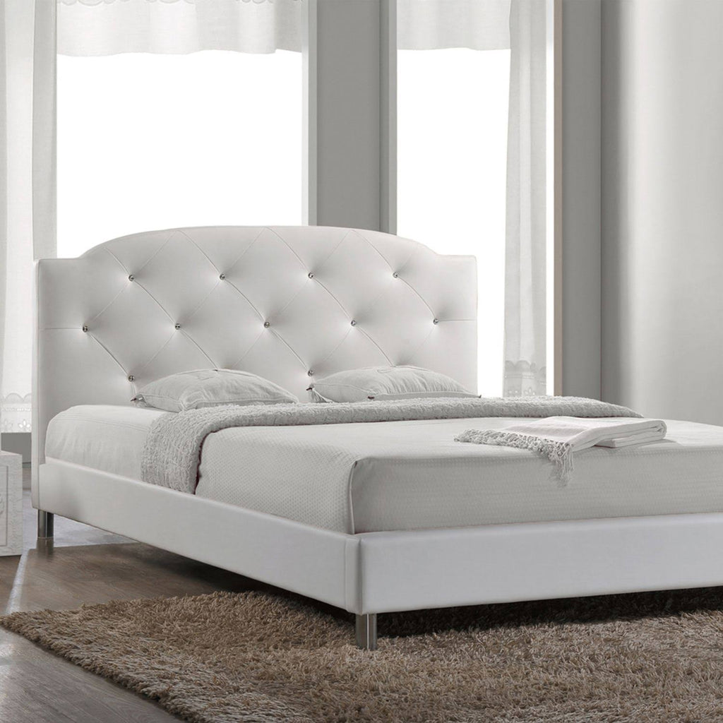 White Full Wood Bed E33401