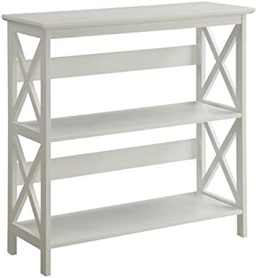 White 2 Shelf Bookcase S632