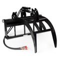Hydraulic Skid Steer Pallet Fork Grapple Attachment, 1/2in Thick Steel Frame J330