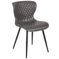 Gray Vinyl Office Desk Chair Q1070