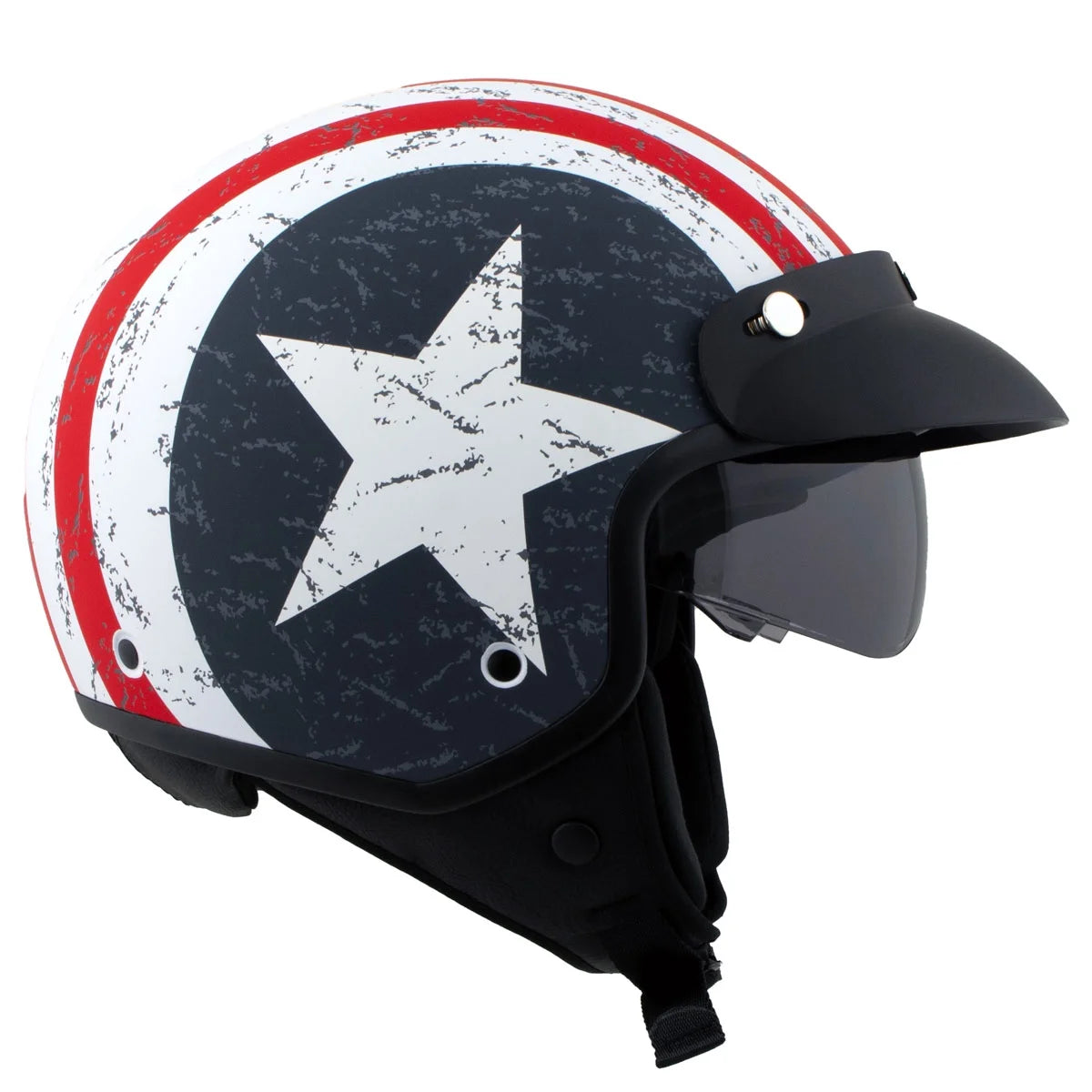 Large Open Face Motorcycle Helmet J913