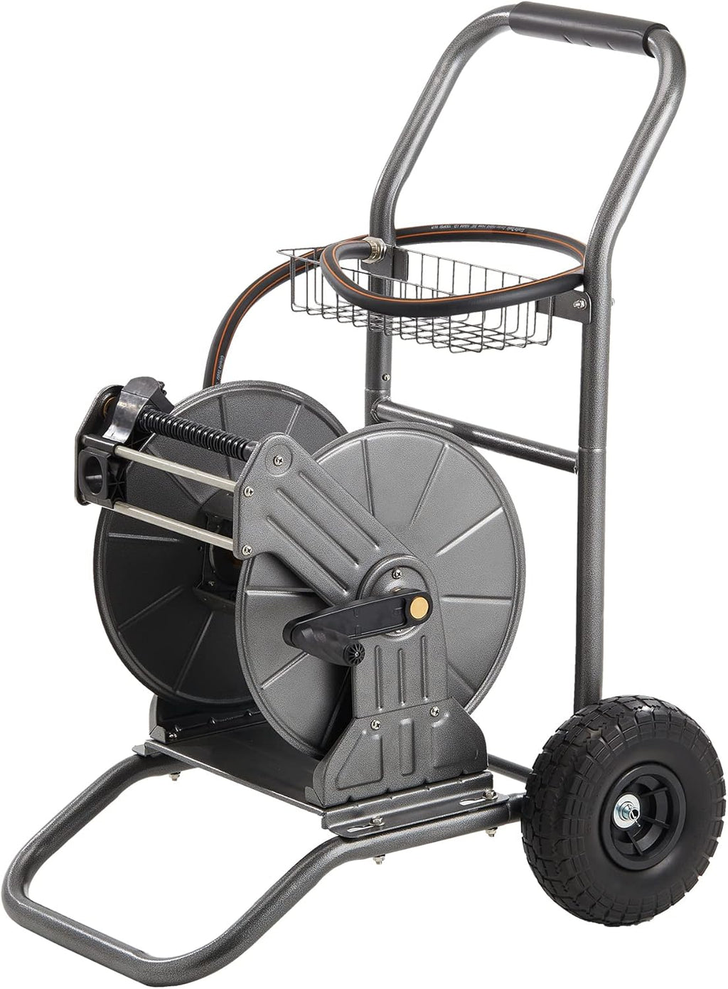 Metal Hose Reel Cart with Crank, 150-Feet 5/8 Hose Capacity M52772