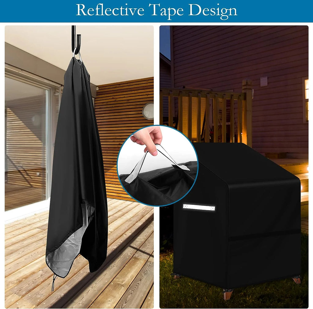 Outdoor Stacking Chair Covers Waterproof Patio Furniture Cover for 4-6 Stackable Chairs B585364