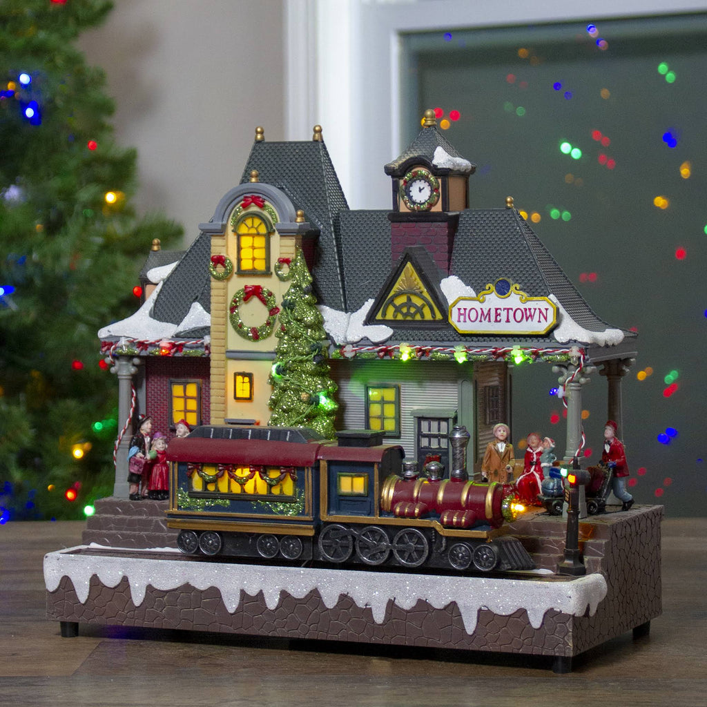 13x22 LED Lighted Christmas Village Tabletop Decor Q94083