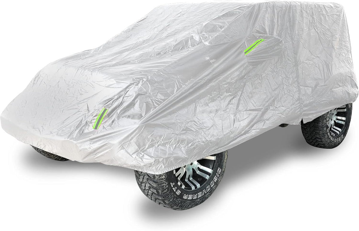 Silver Full Car Cover for Jeep Wrangler 4 Door Waterproof A741106