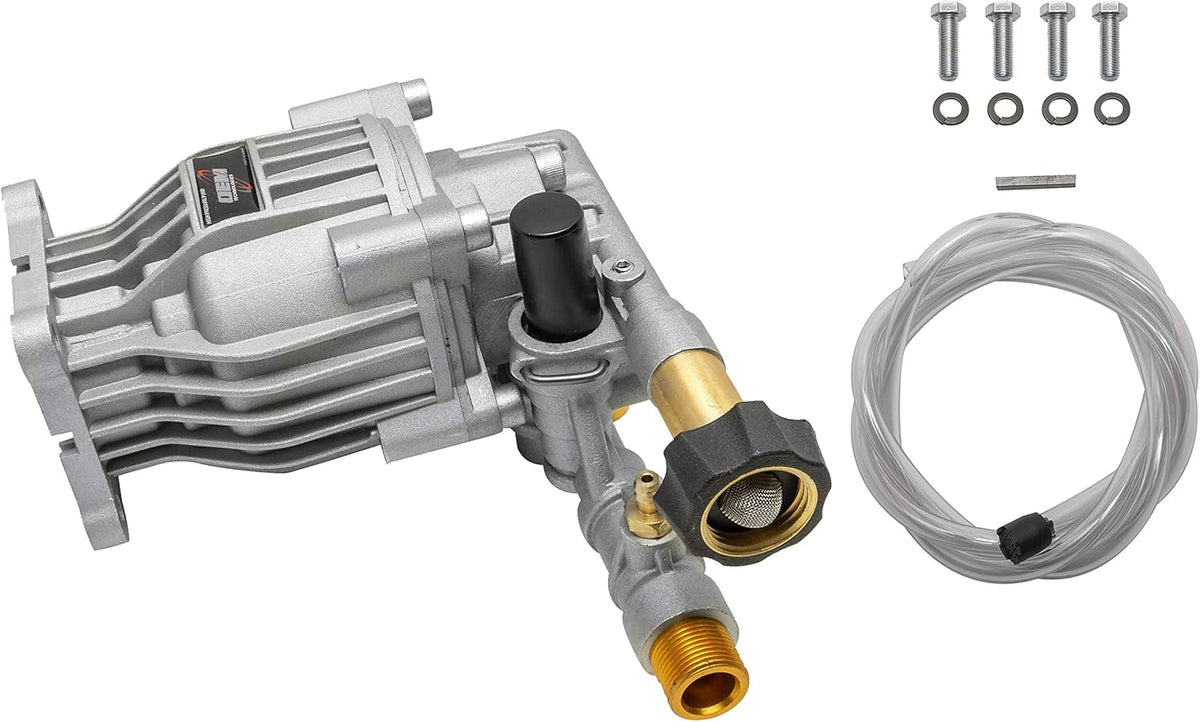 Horizontal Axial Cam Replacement Pressure Washer Pump Kit, 3300 PSI, 2.4 GPM, 3/4 Shaft, Silver T64838