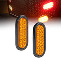 4pc 6" White Oval LED Trailer Tail Light Kit P5027