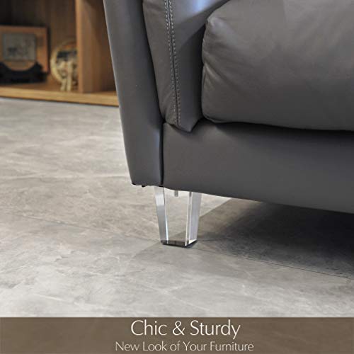 Acrylic Furniture Legs Pack of 4 Clear 4inch Square M659